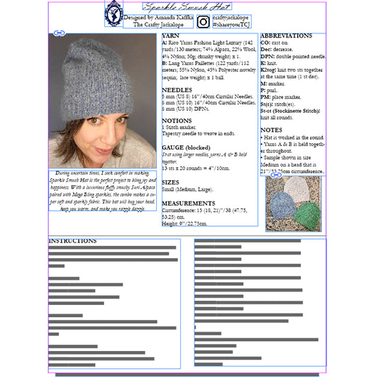 Sparkle Smush Hat {knitting pattern}