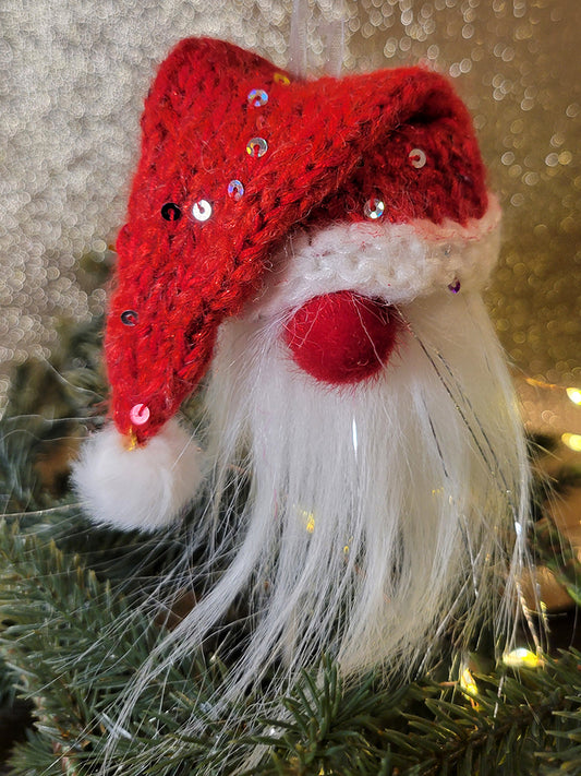 Pompom Gnomes w/ Sparkly Hats: SANTA {knit kit}