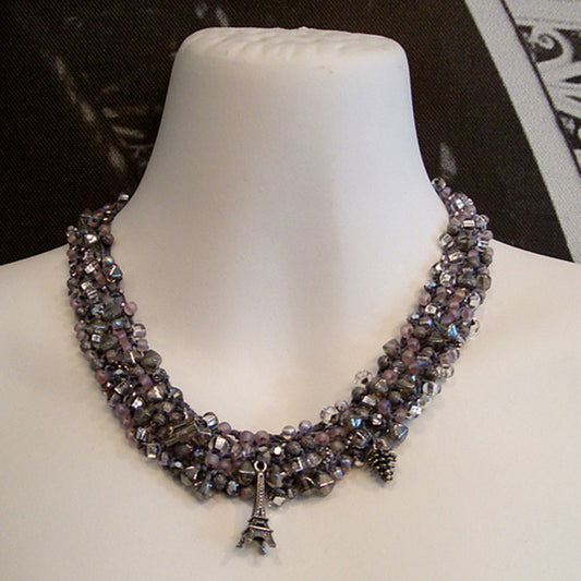 paris lights necklace & bracelet {knitting pattern}-knitting pattern-The Crafty Jackalope