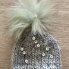 Mini Magpie Darling Hat & Pom {knit kit}