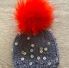 Mini Magpie Darling Hat & Pom {knit kit}