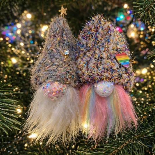 Pompom Gnomes w/ Sparkly Hats: BUNDLE and SAVE {knit kit}