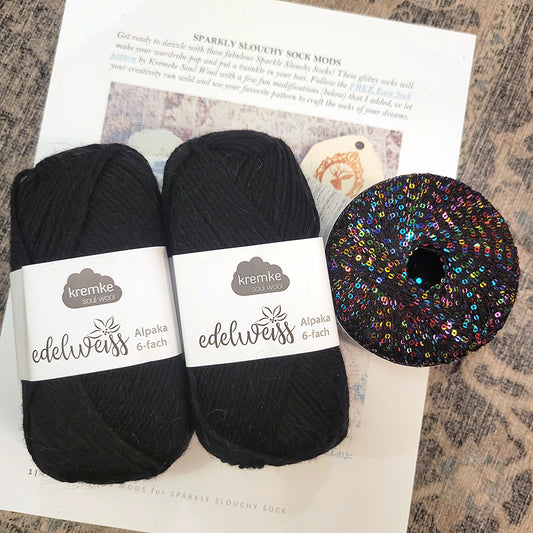 Sparkle Slouchy Socks {knit kit}