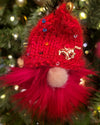 Pompom Gnomes w/ Sparkly Hats: SINGLES {knit kit}
