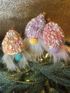 Pompom Gnomes w/ Sparkly Hats: SET OF THREE {knit kit}