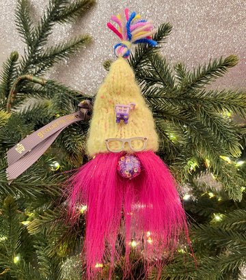 Pompom Gnomes w/ Sparkly Hats: SINGLES {knit kit}