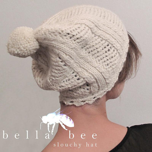 bella bee slouchy hat {knitting pattern} - The Crafty Jackalope - 1