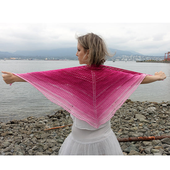 color fade shawl {knitting pattern}-knitting pattern-The Crafty Jackalope