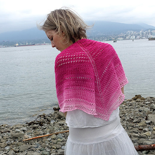 color fade shawl {knitting pattern}-knitting pattern-The Crafty Jackalope