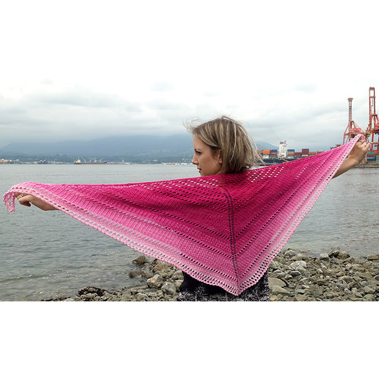 color fade shawl {knitting pattern}-knitting pattern-The Crafty Jackalope