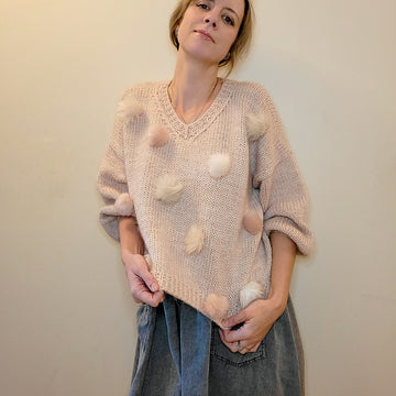 Pompom Pullover {knitting pattern}