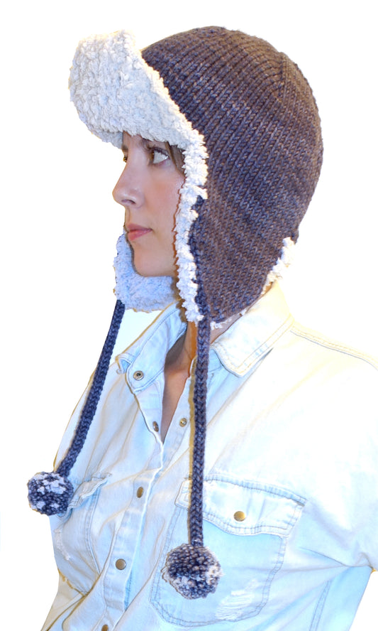 top down trapper hat {knitting pattern}