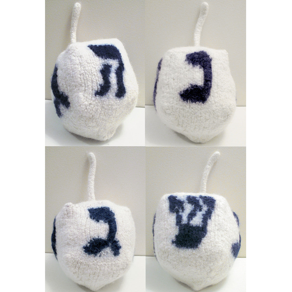 felted chanukah dreidel {knitting/felting pattern}-knitting pattern-The Crafty Jackalope