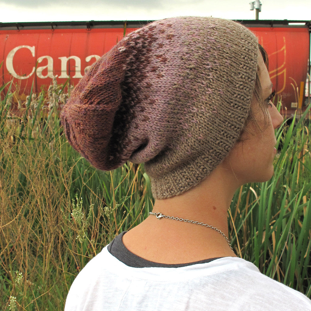 ombré slouchy hat {knitting pattern}-knitting pattern-The Crafty Jackalope